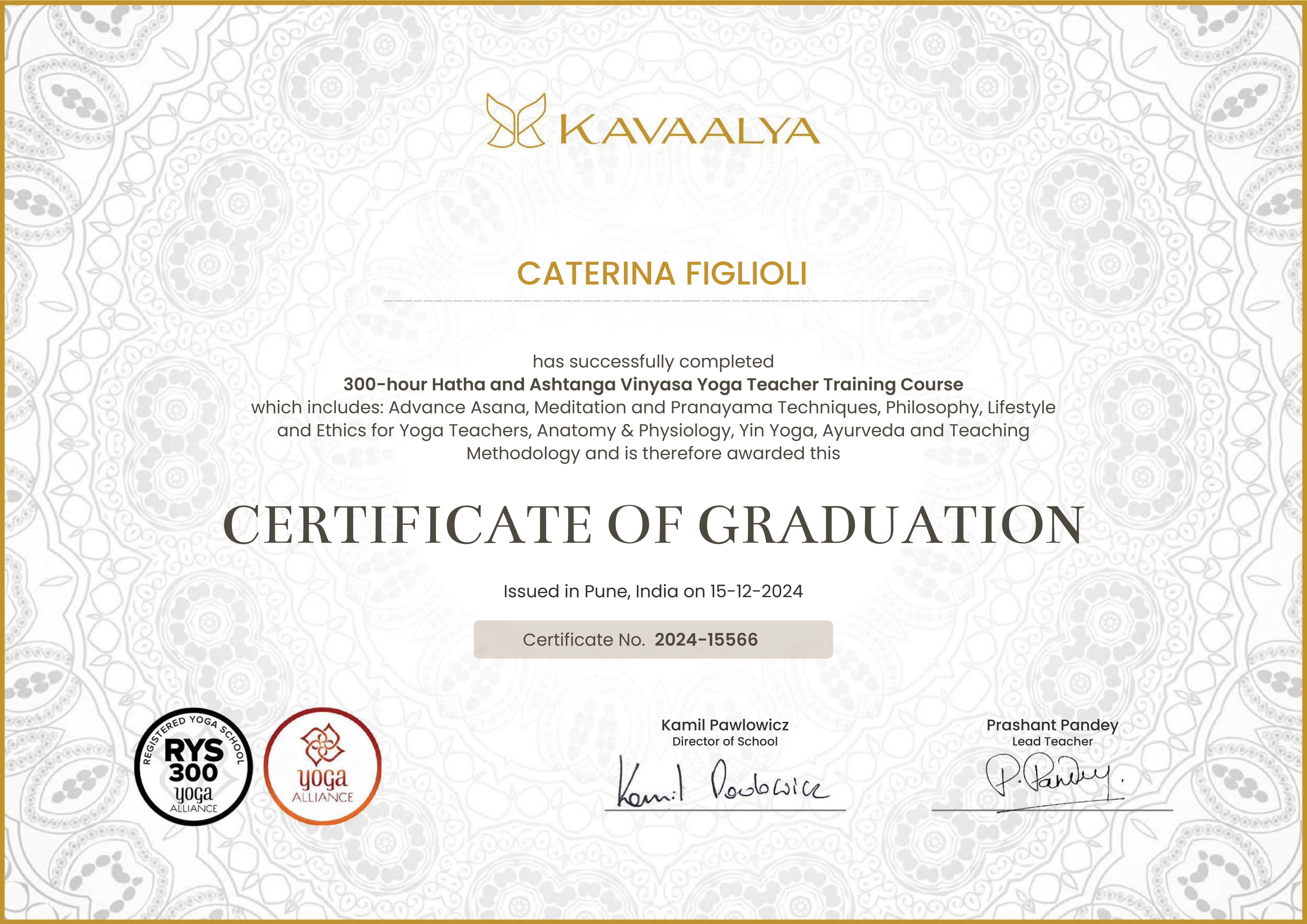 Corso di formazione avanzata e specializzata per insegnanti di Hatha and Ashtanga Vinyasa Yoga