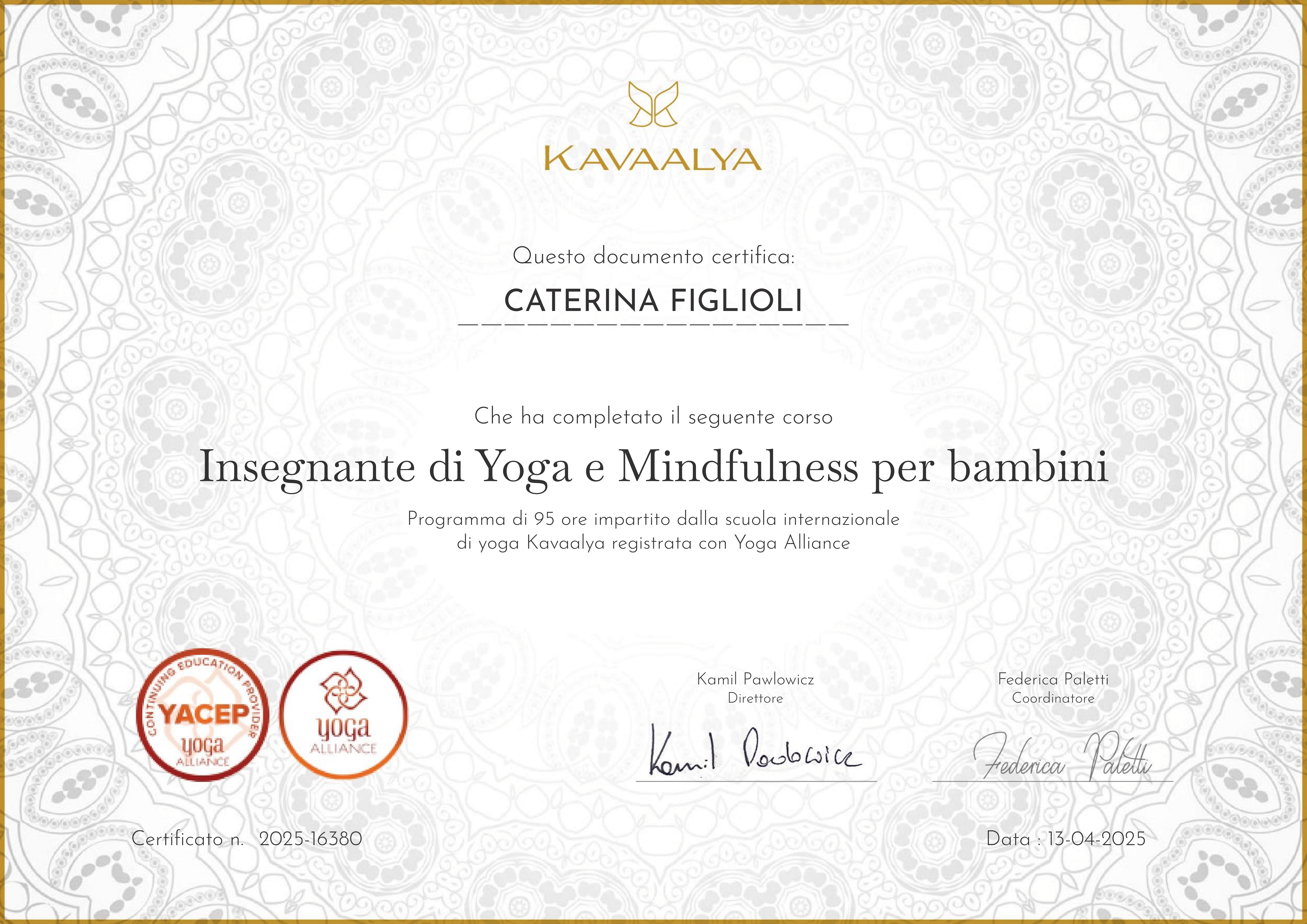 Corso di formazione per insegnanti di Yoga e Mindfulness per bambini